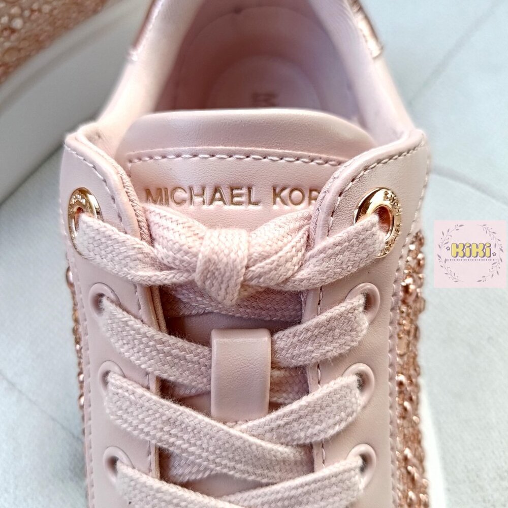 Michael Kors Romey Embellished Platform Sneaker Pink 49F5RMFS1S - Picture 10 of 15